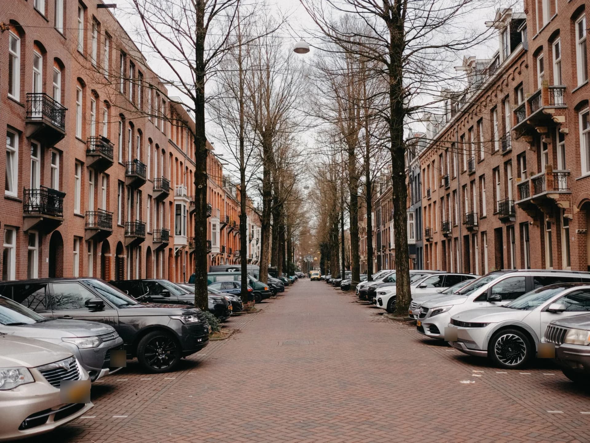 Geparkeerde auto's in een Nederlandse straat